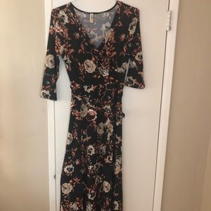 Floral wrap dress